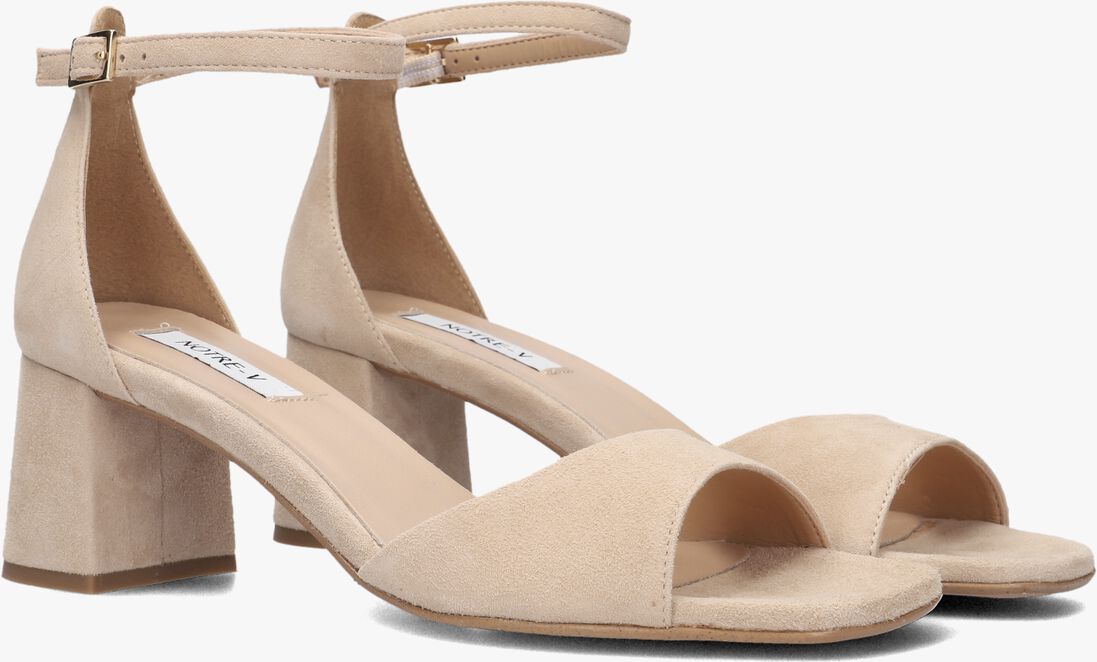 beige notre-v sandalen met hak 46654