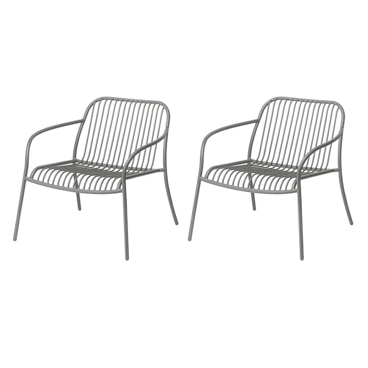 Blomus - Yua Wire Outdoor Loungesessel, granite gray (2er-Set)