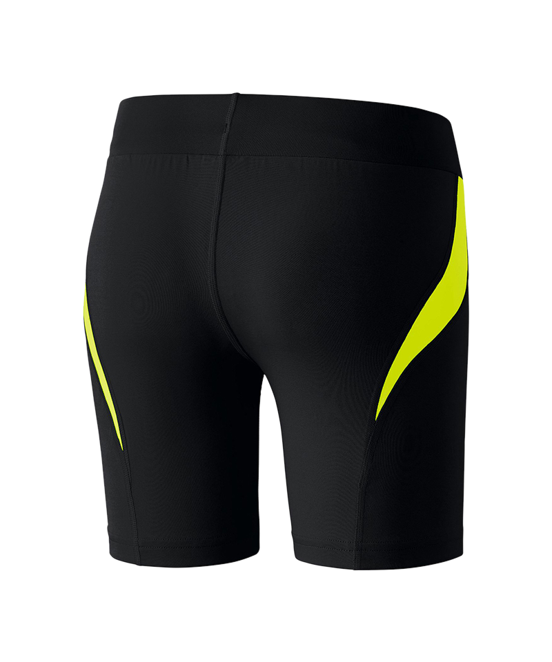 Erima Tight kurz Running Damen Schwarz Gelb
