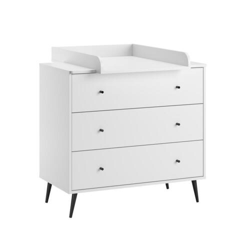 Commode 3 tiroirs BLANCA Blanc - VOX