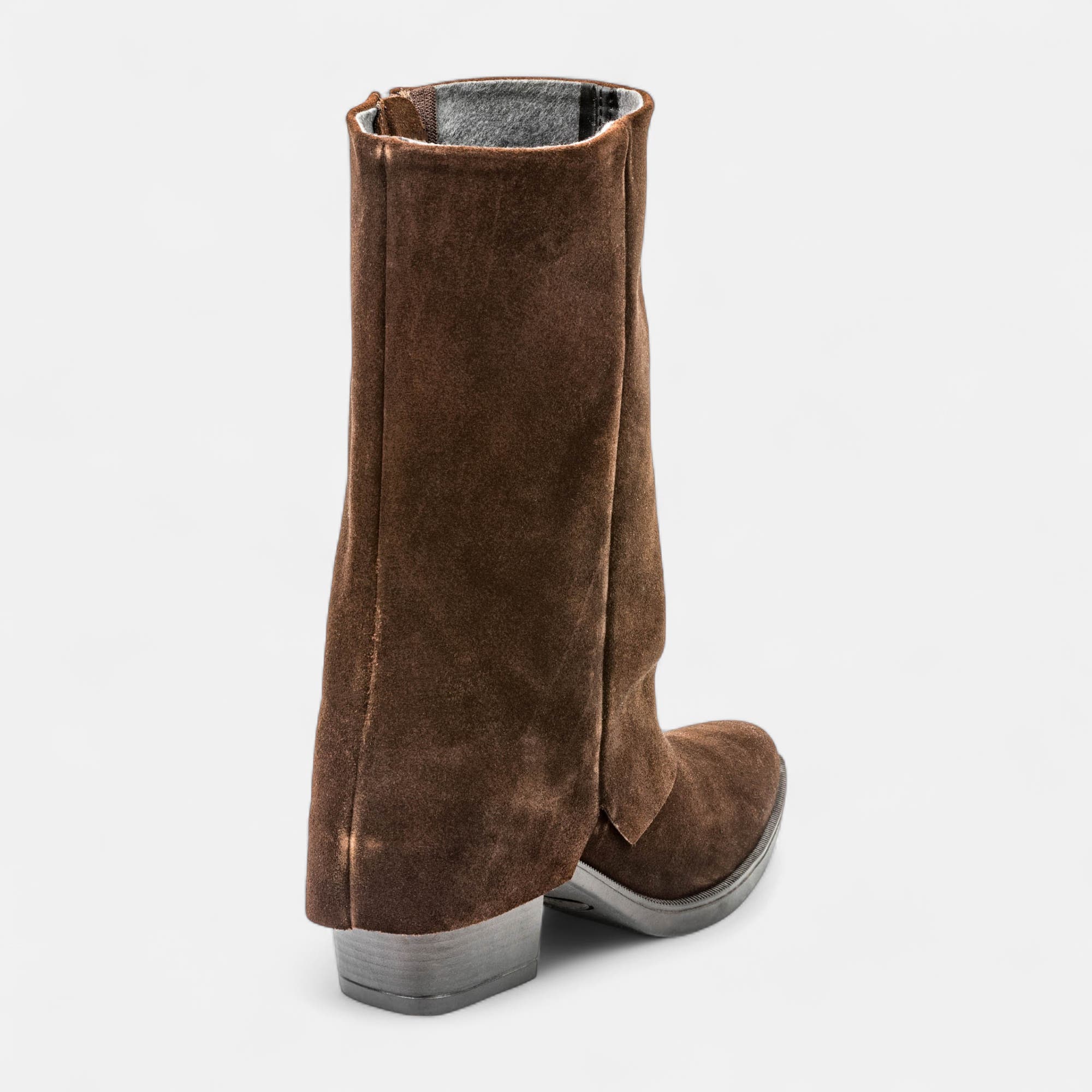 Bottines à talon Femme en cuir marron