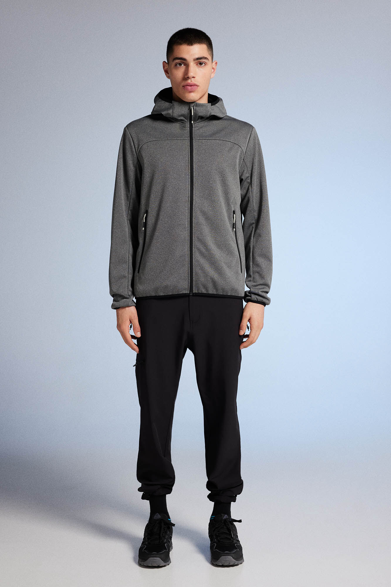 Jaqueta técnica softshell - cinza médio