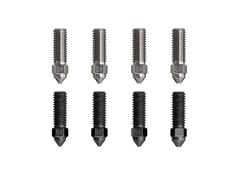 Creality Düse Creality Ersatzdüsen zu K1/K1 Max/CR-M4 8 Stü 3D Drucker Nozzle Set aus Kupfer/Aluminium