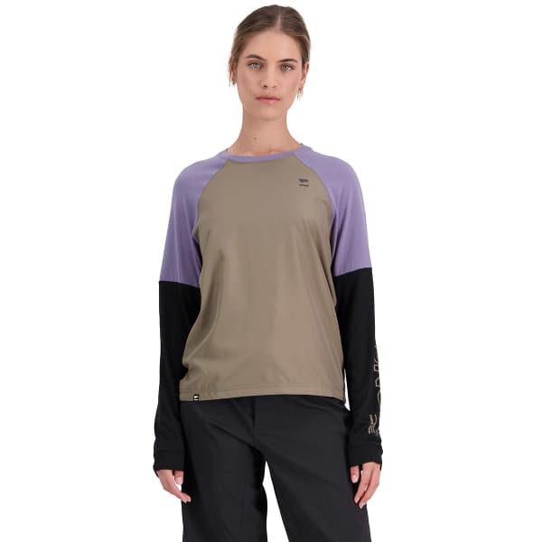 T-shirt thermique MONS ROYALE TARN MERINO SHIFT WIND JERSEY W WALNUT/BLACK/THISTLE