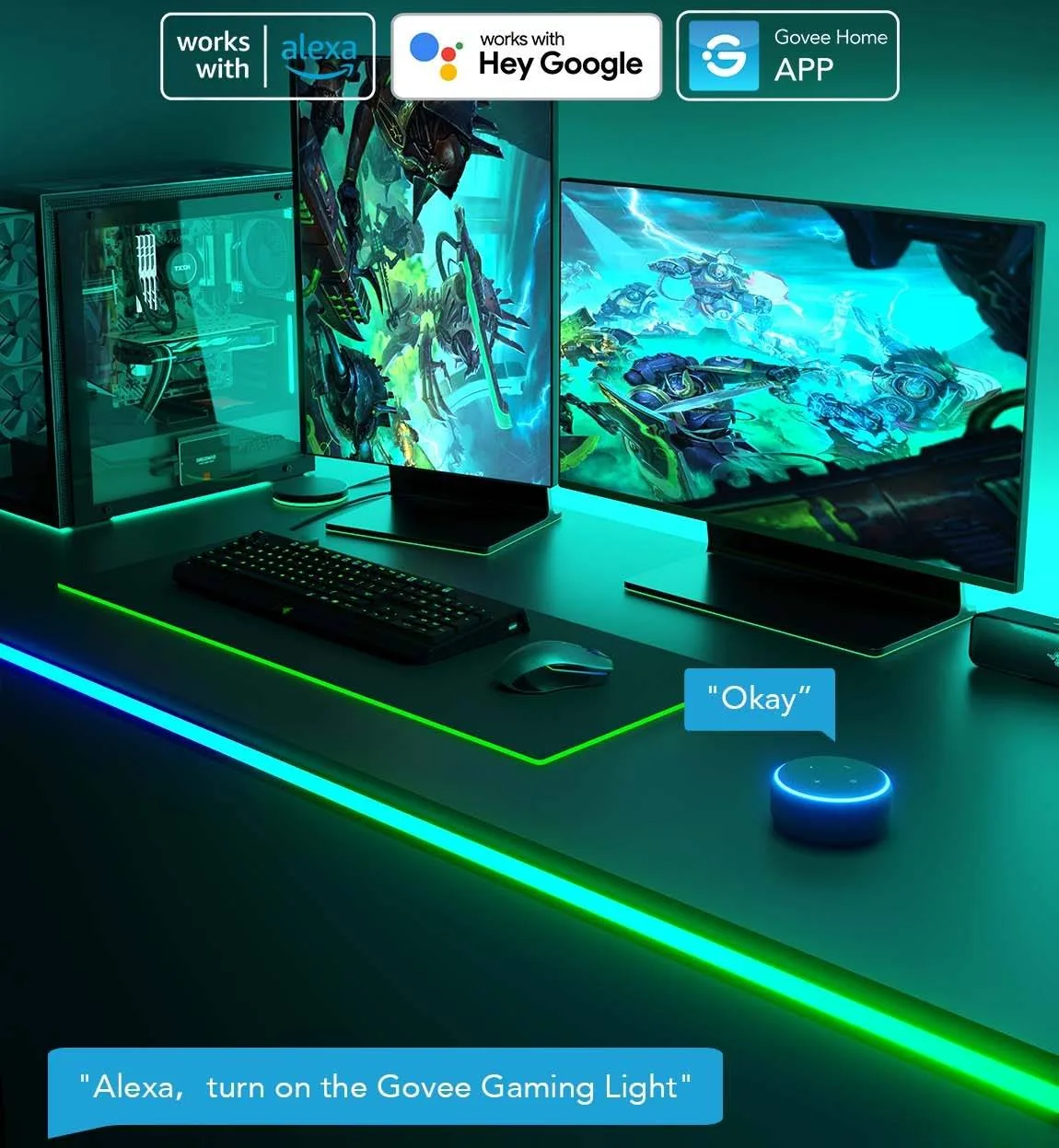 Govee RGBIC LED Neon Rope Lights for Desks Bande lumineuse LED