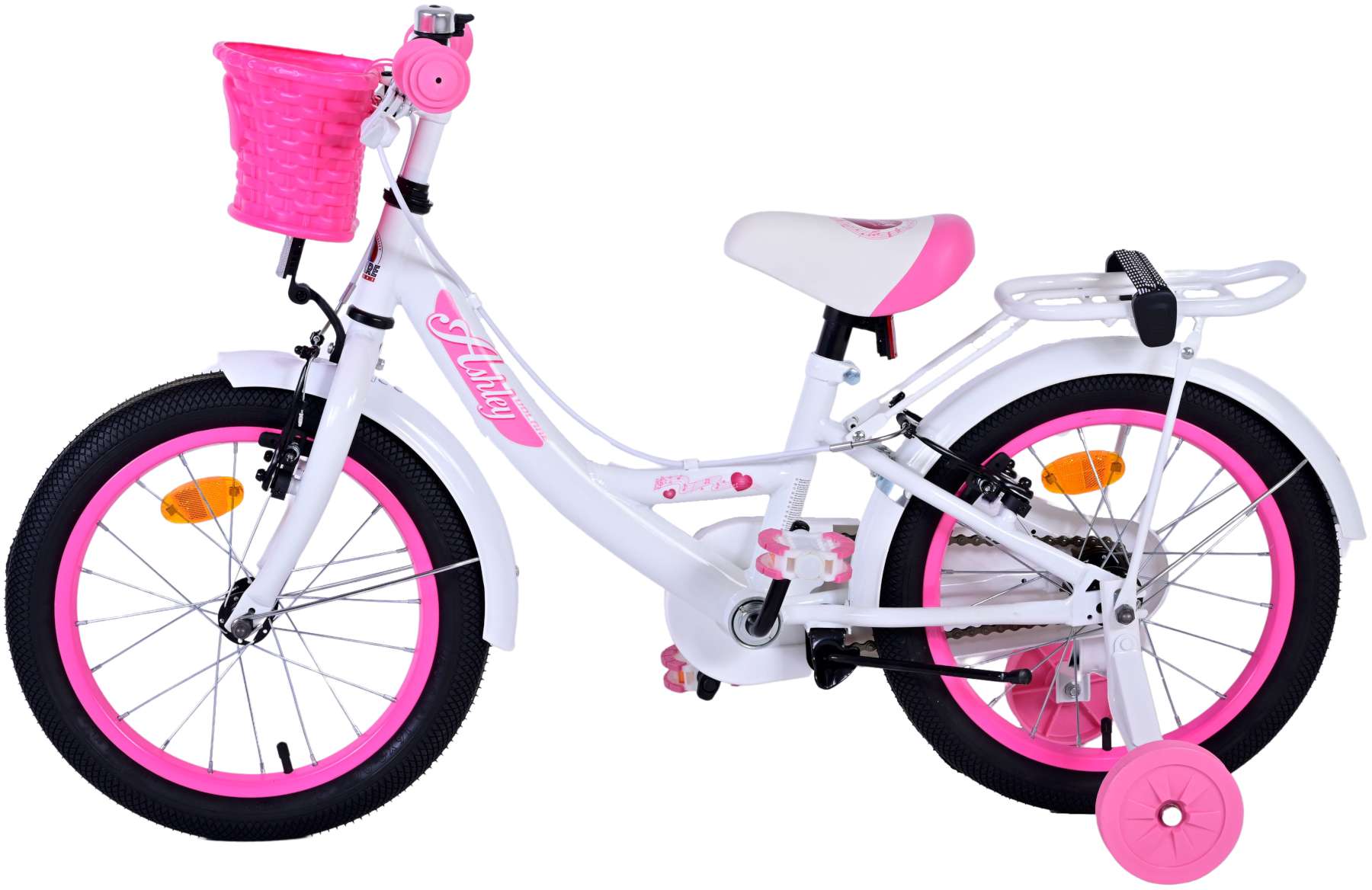 TPFSports Ashley Kinderfahrrad - Mädchen - 16 Zoll - Rücktritt + Handbremse - Rosa