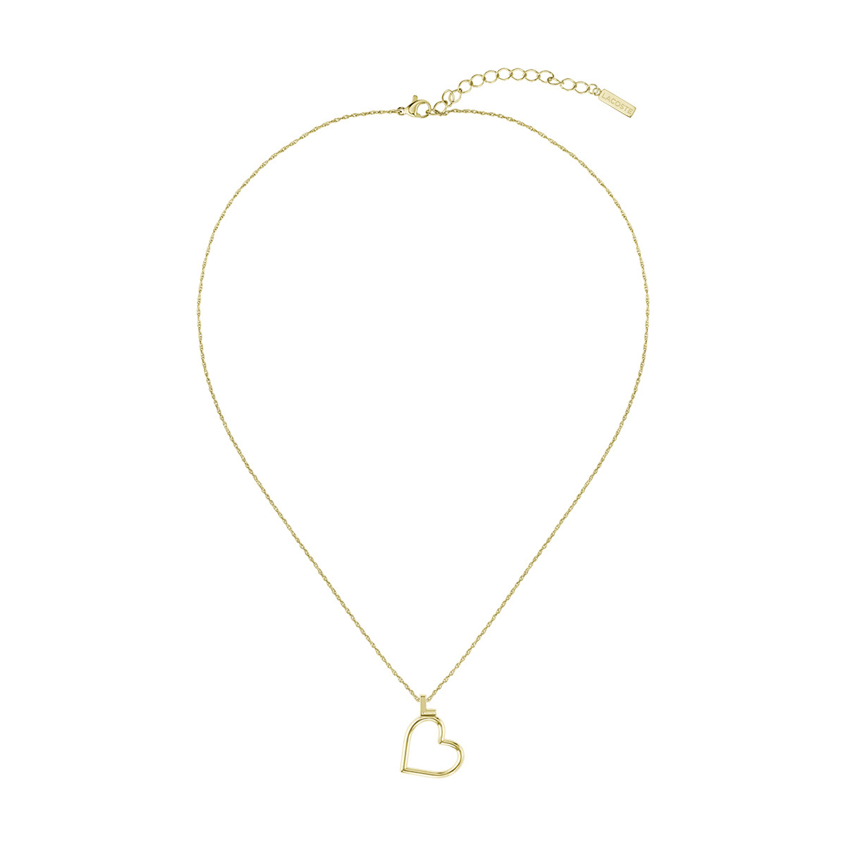 Collier LACOSTE acier doré