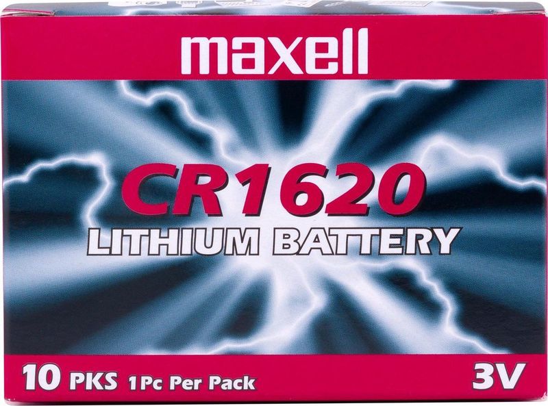 Maxell - CR1620 - Knoopcelbatterij - 1 stuk - 80 mAh