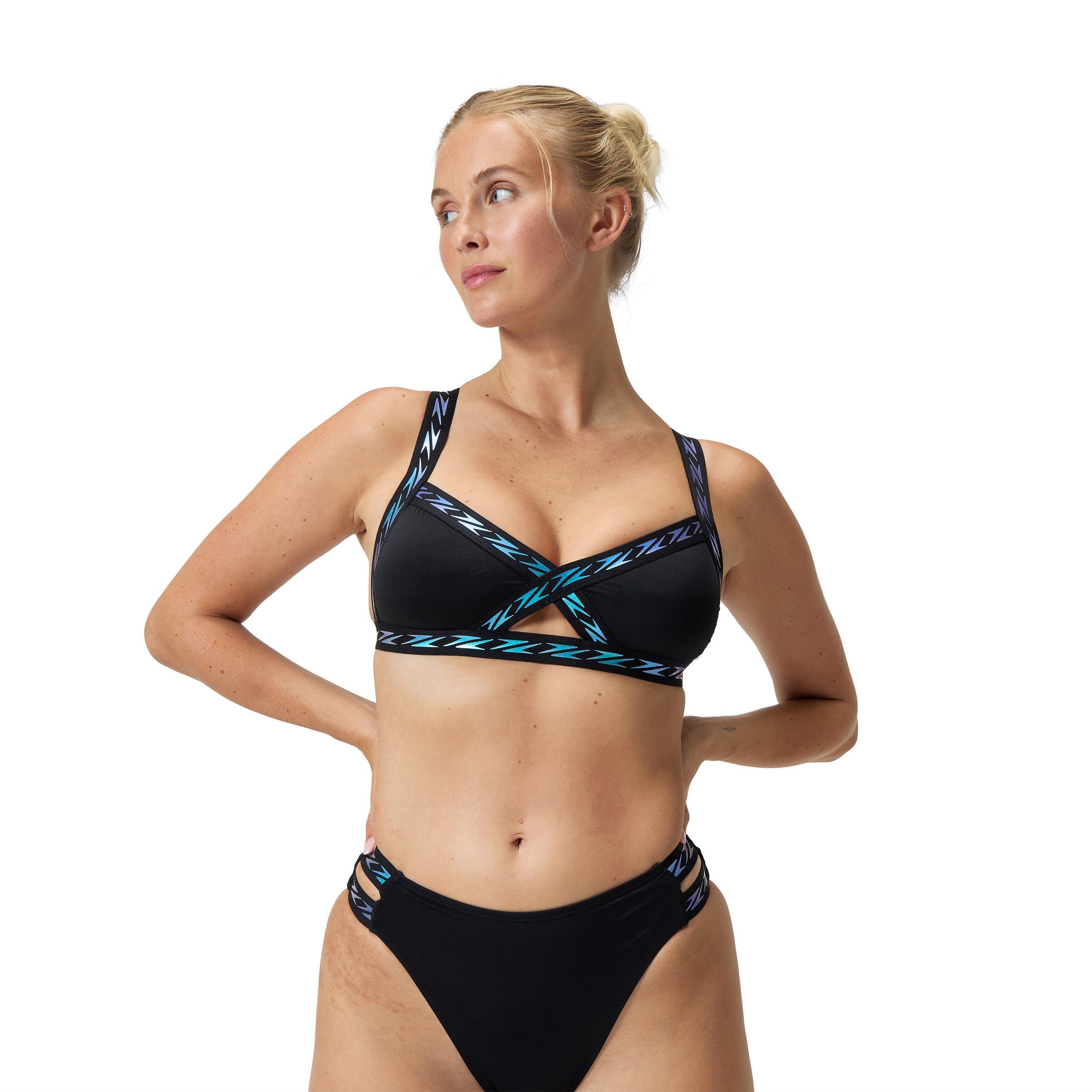 Speedo Solid Logo Elastic Cross Front Top