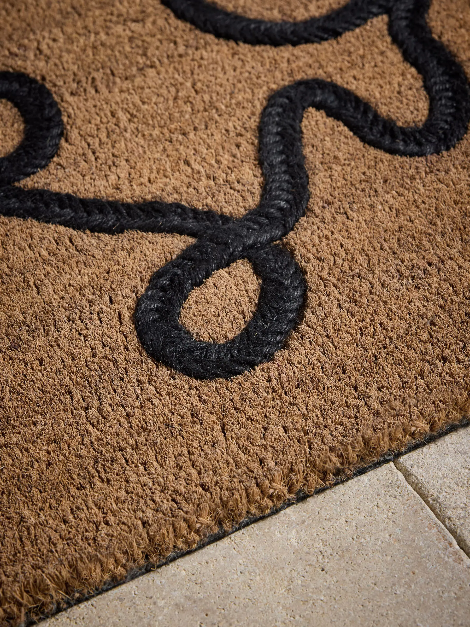 Braided Bow Coir Doormat