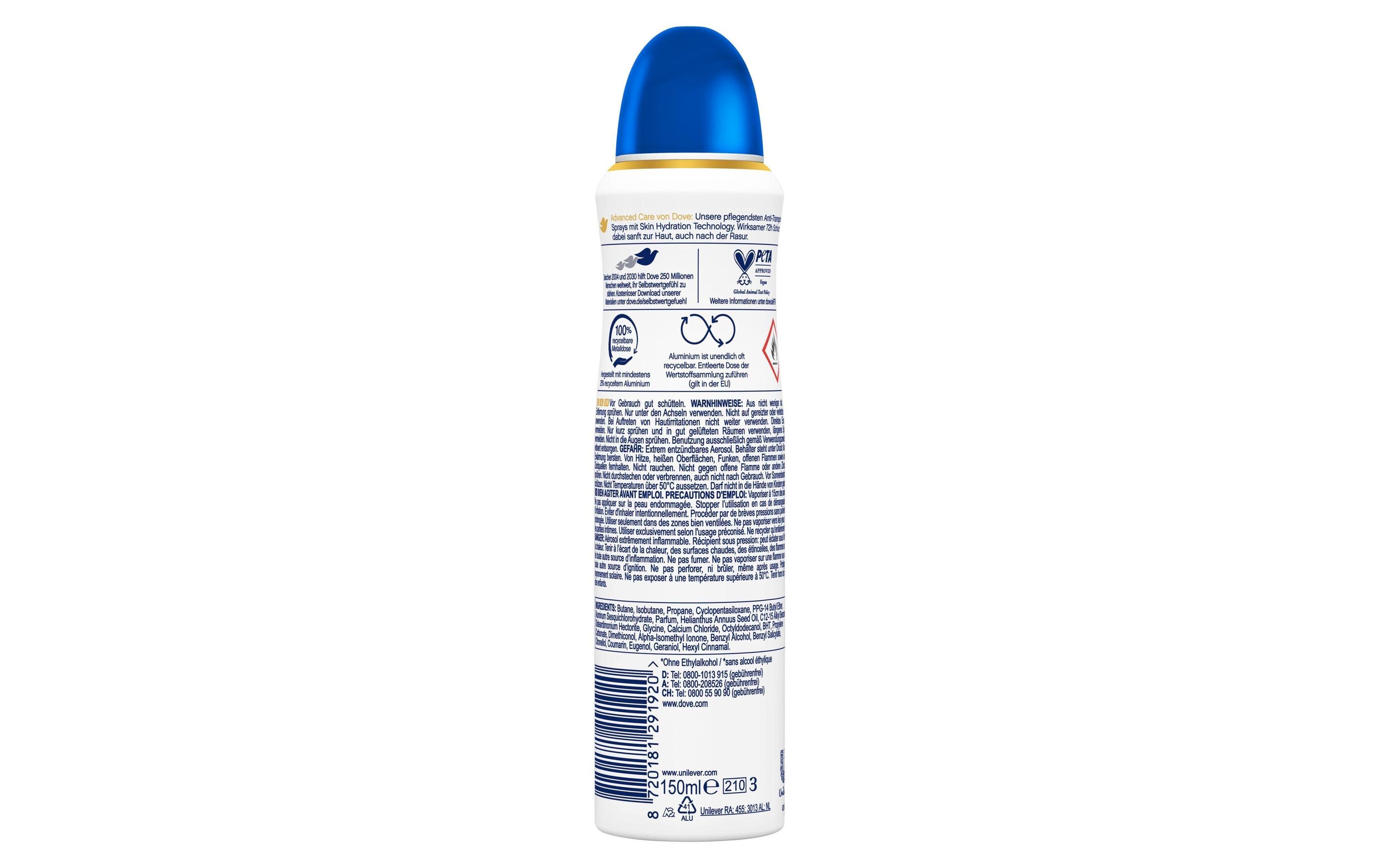 Deo Spray Advanced Care Original 150 mlAnti-Transpirant mit Skin Hydration Technology