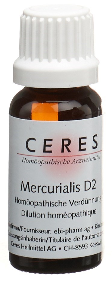CERES Mercurialis Dil 2 D Dilution Fl 20 ml