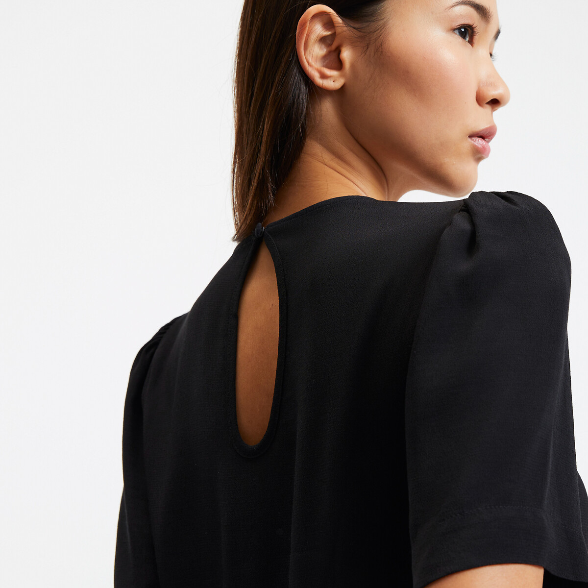 COLEÇÕES LA REDOUTE<br>Blusa de gola redonda