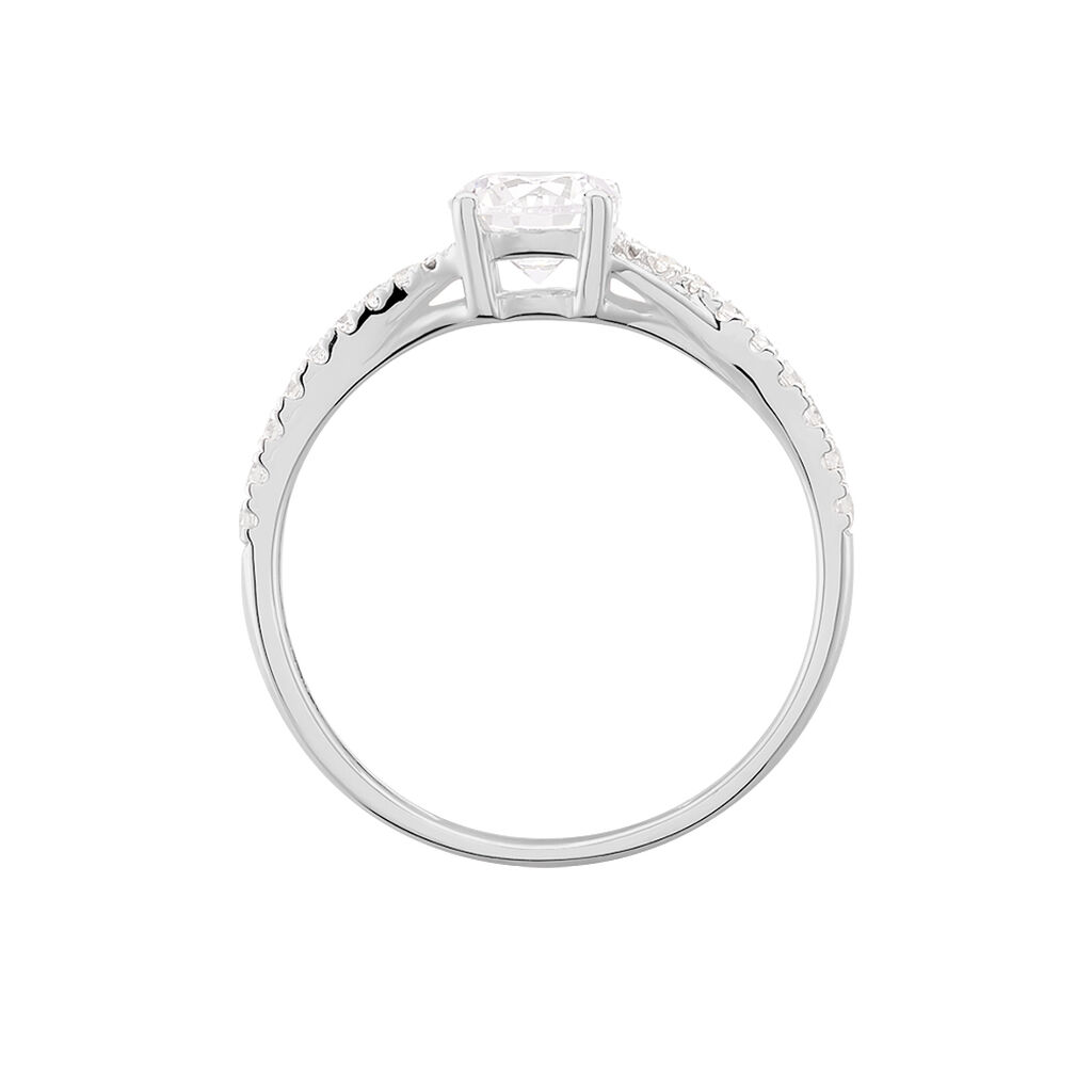 Bague Evita Or Blanc Oxyde De Zirconium