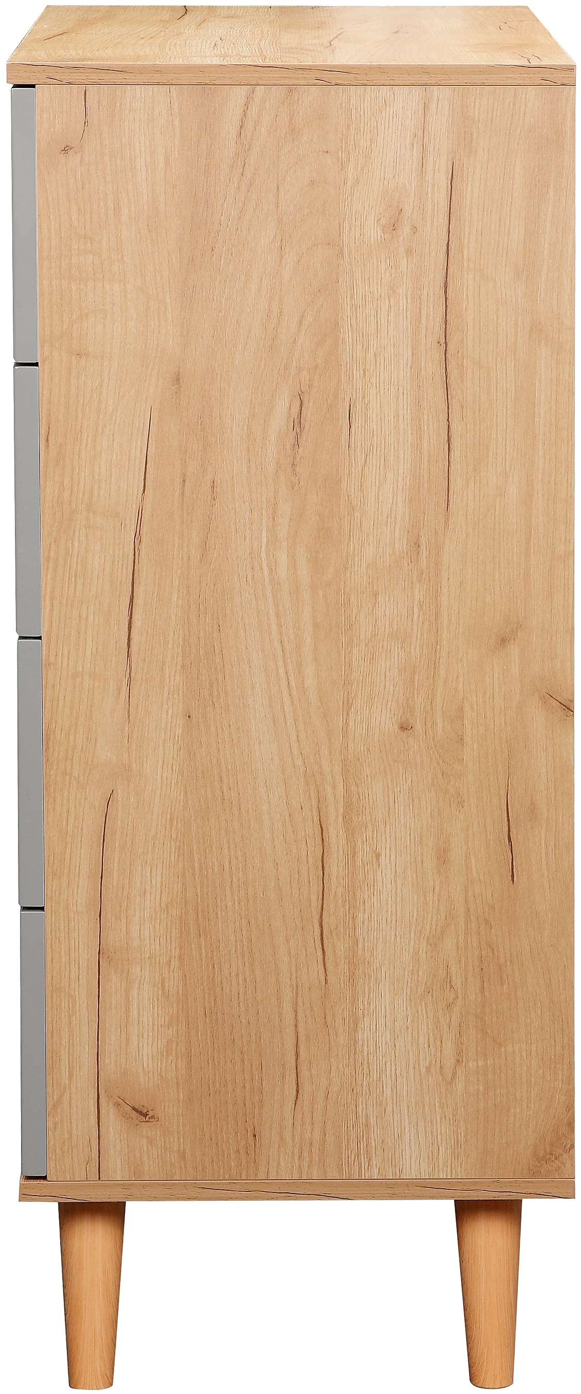 andas Schubkastenkommode »Lund Schlafzimmerschrank Wäscheschrank mit hochglänzenden Fronten« Kommode mit 4 Schubladen für viel Stauraum,  Schlafzimmerkommode Bestseller im skandinavischem Design