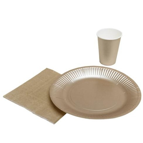 (15er Set) Pappbecher Einweg Papier Becher Party Geschirr Tisch Deko (89310I) - Gold