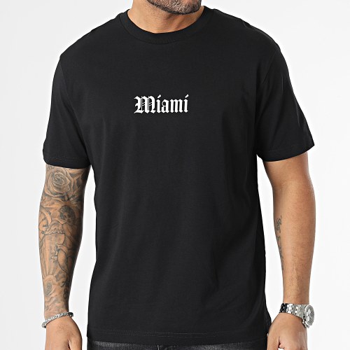 Tee Shirt Oversize Large Miami Basket Ball Noir