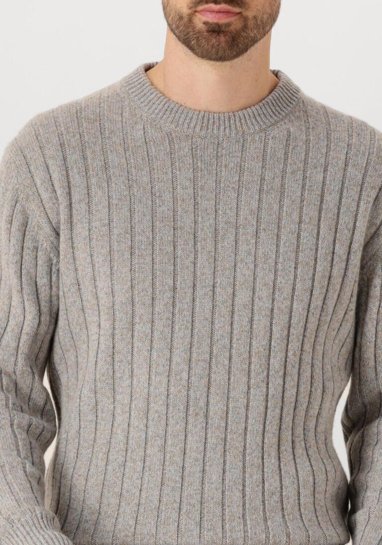 lichtgrijze lardini overshirts maglia uomo