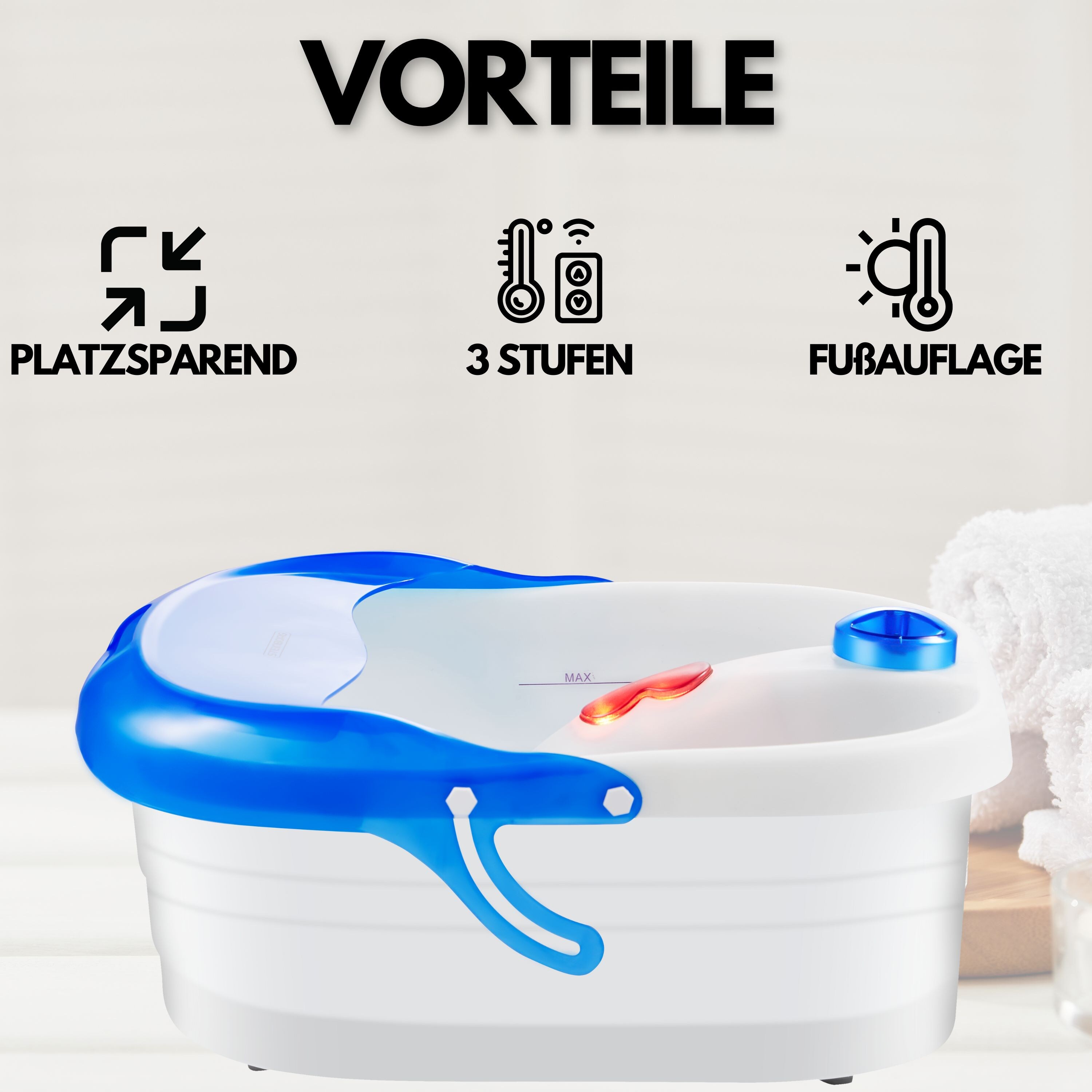 Steinborg Fußsprudelbad Massagefunktion Warmhaltefunktion 3 Stufen