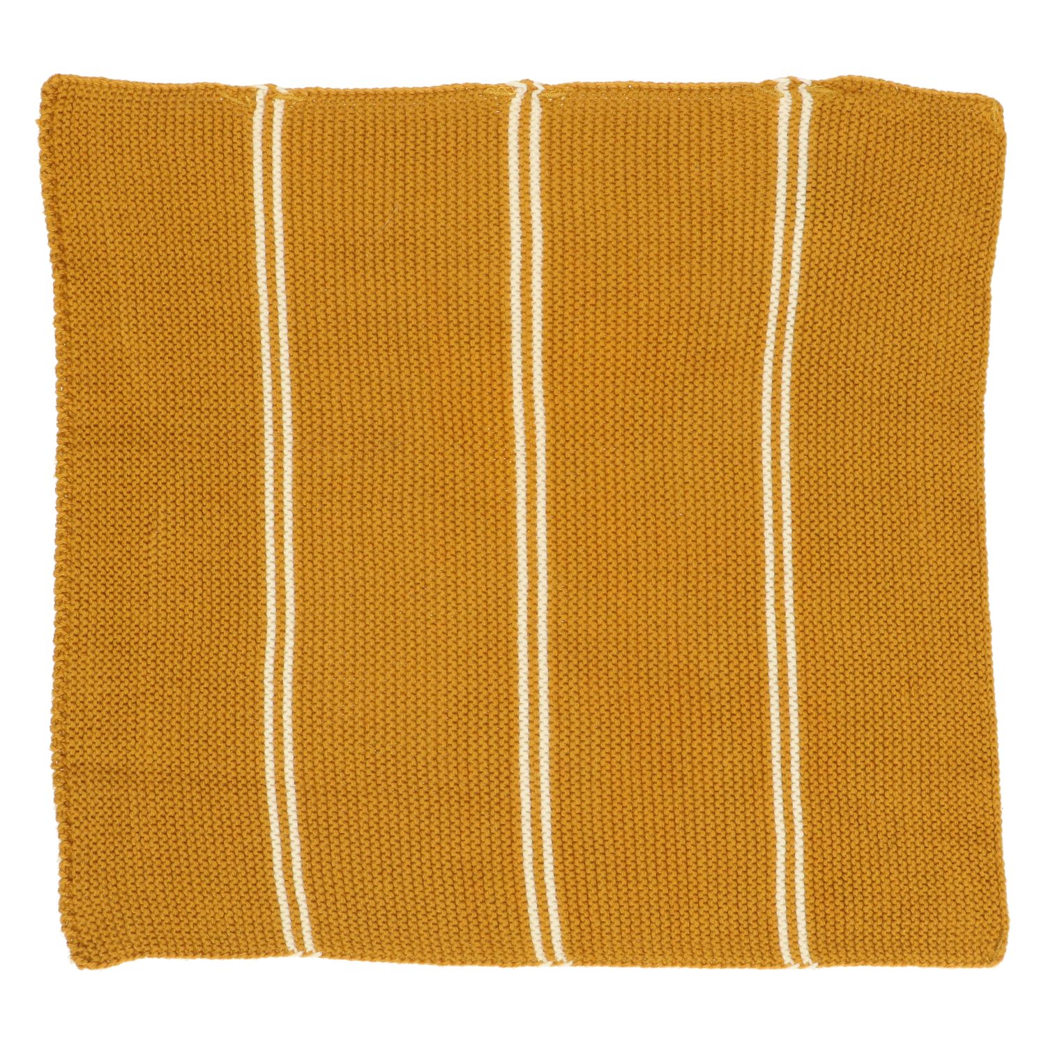 Vaatdoekjes, gebreid katoen, okergeel, 2 stuks, 25 x 25 cm