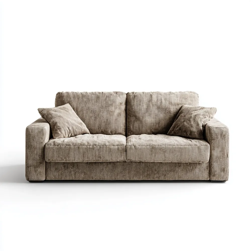 2-Sitzer-Sofa Cordmaterial 200x90x75 cm - Beige - Moderner Stil