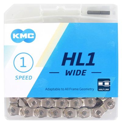 KMC Chaîne de vélo Hl1 1/8 Wide Silver 100 maillons