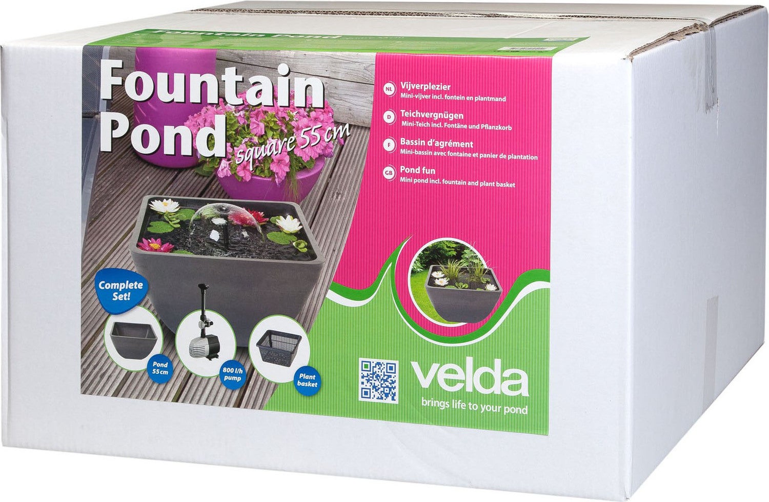 Velda terrasvijver Fountain Pond 55 x 55 x 32 cm