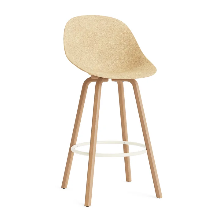 Normann Copenhagen - Mat Barstuhl 75 cm, hemp / cream