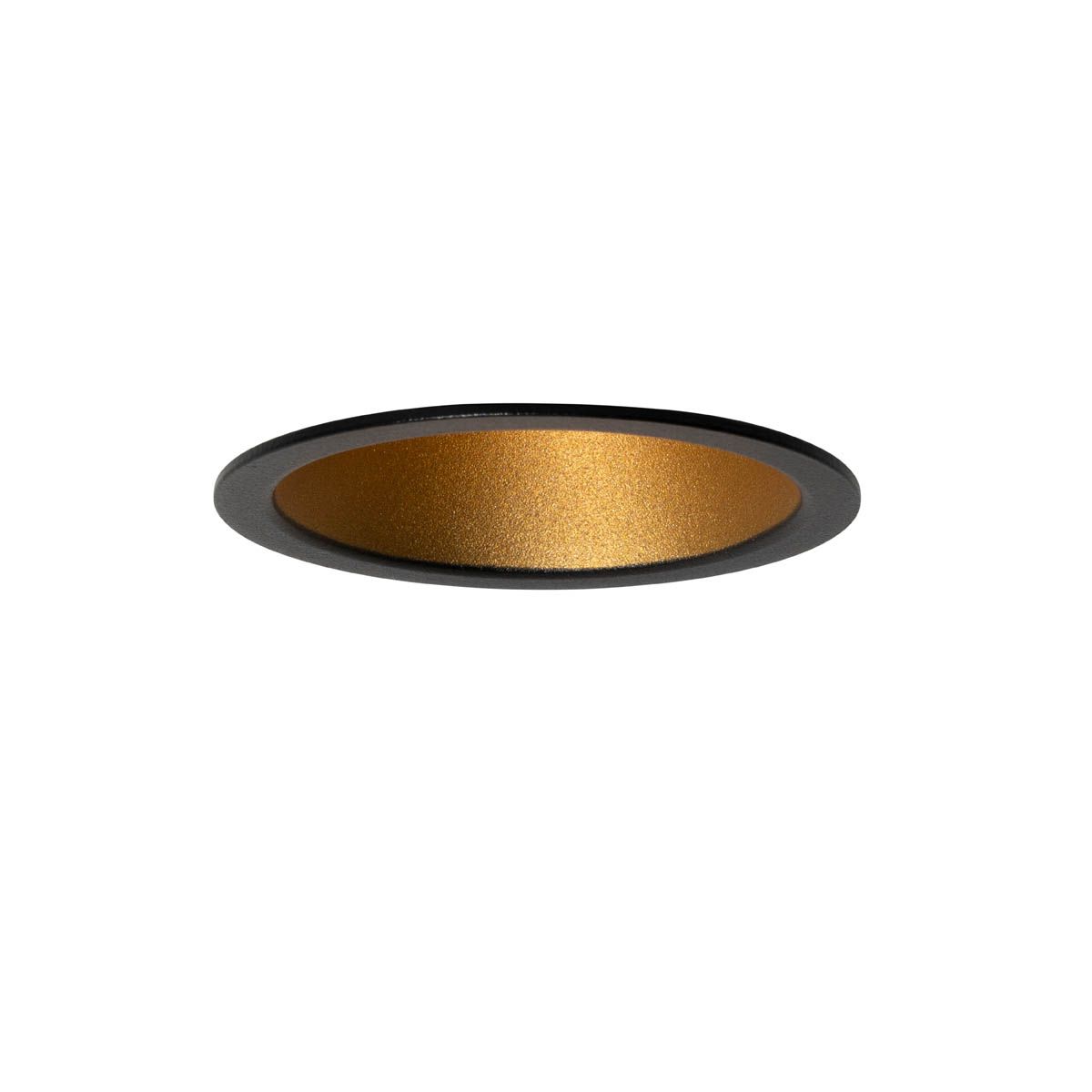 Moderne inbouwspot zwart met goud GU10 35mm IP44 - Dept