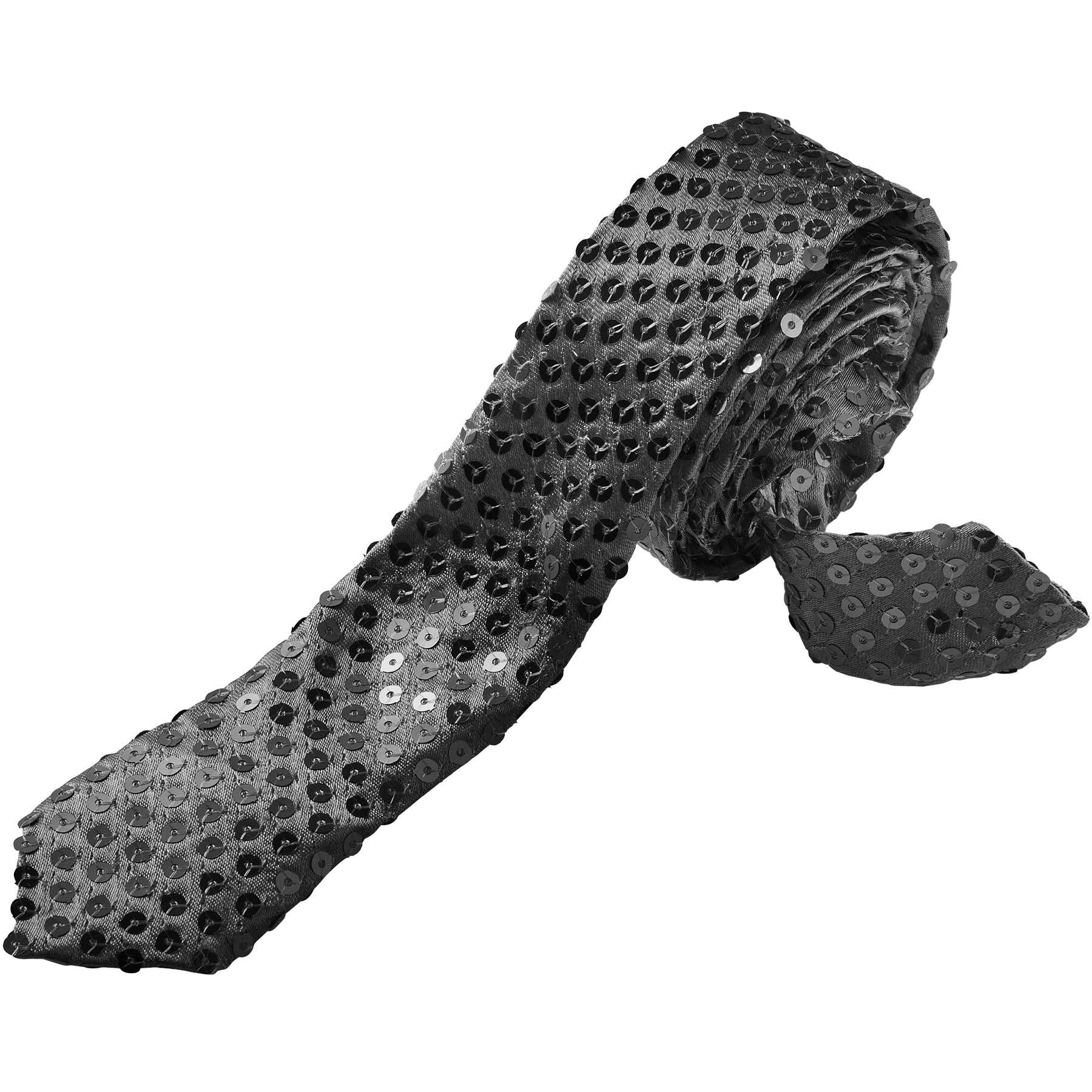 tectake® Pailletten-Krawatte