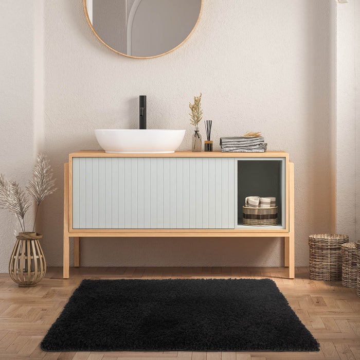 Sky Soft Badmat - Rechthoekig - Antislip achterkant - Zwart / 50 x 60 cm