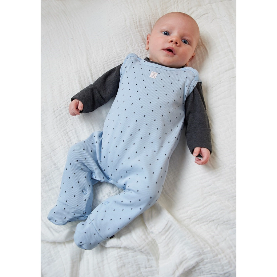 Feetje Strampler 2-tlg. Mini Person blau