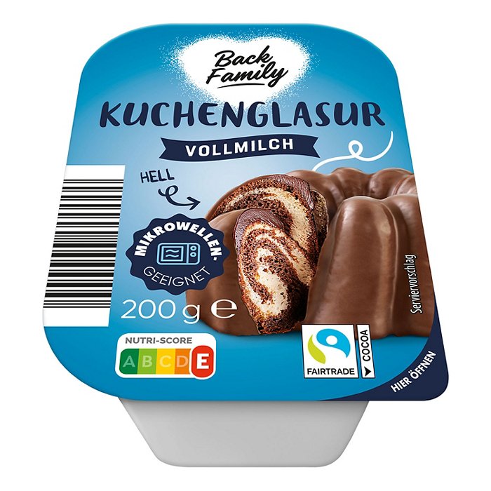 BACK FAMILY Kuchenglasur 200 g, Vollmilch