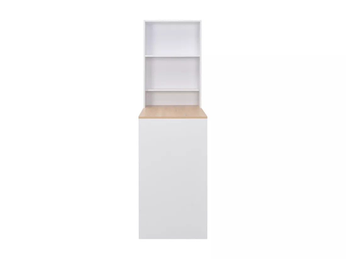 Table de bar avec armoire Blanc 115 x 59 x 200 cm