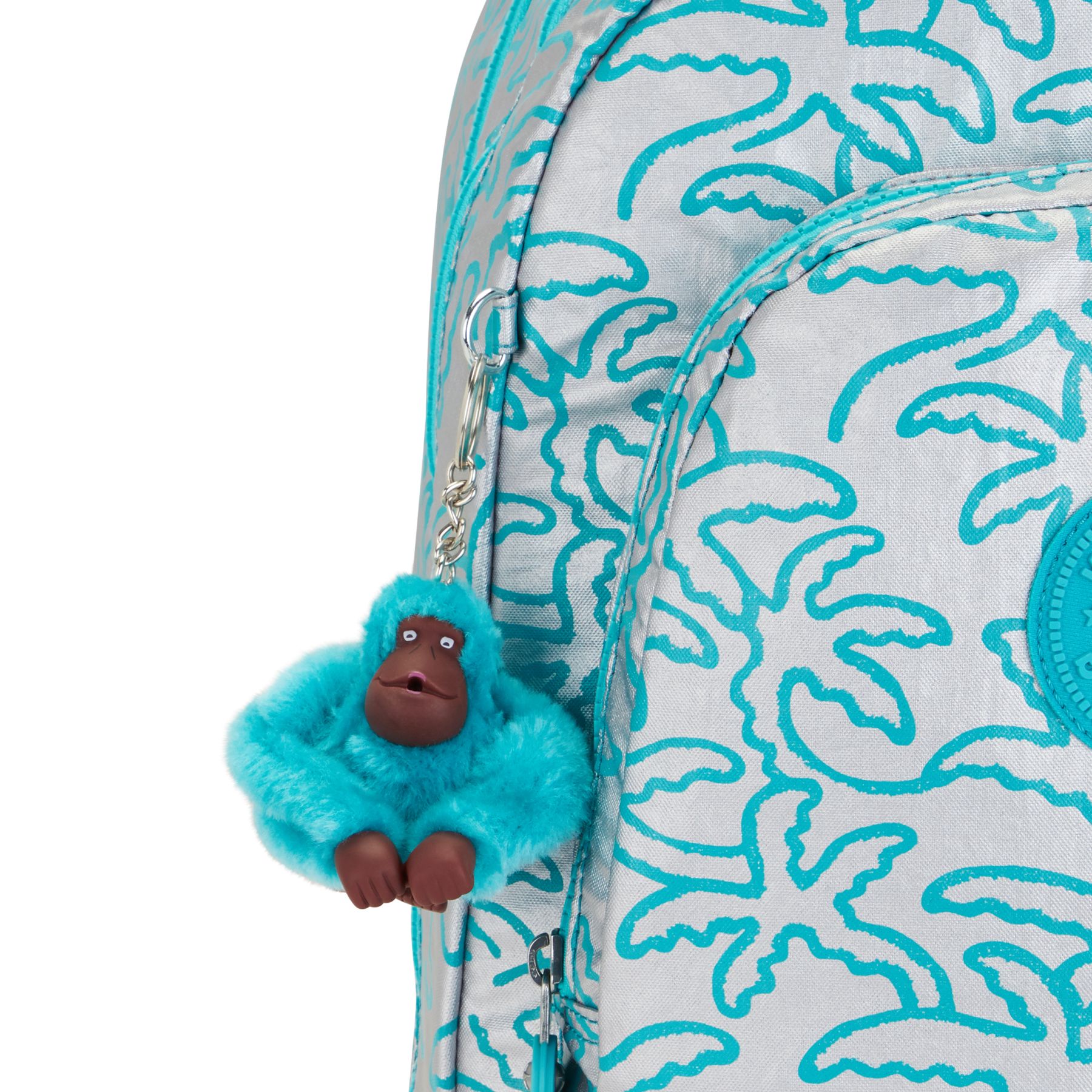 CLASS ROOM Grand Sac à Dos avec Housse de Protection pour Ordinateur Portable - Metallic Palm