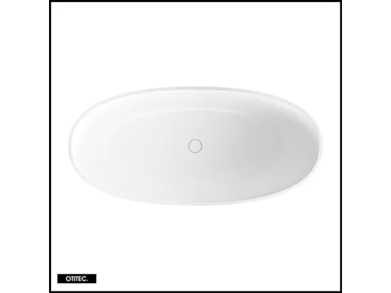 Baignoire Îlot - 148 x 75 cm - SHELL - BLANC MAT - avec SIPHON INCLUS