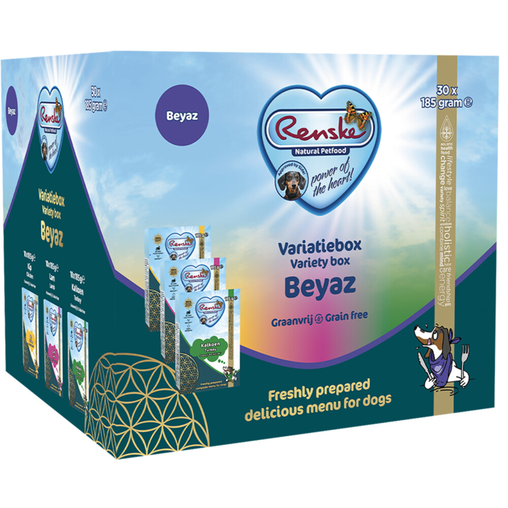 Renske Vers Hond Variatiebox Beyaz Graanvrij30 x 185 gr