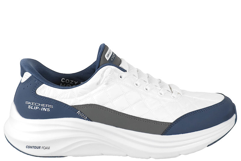 SKECHERS CONTOUR FOAM - COZY FIT WHITE SLIP-INS