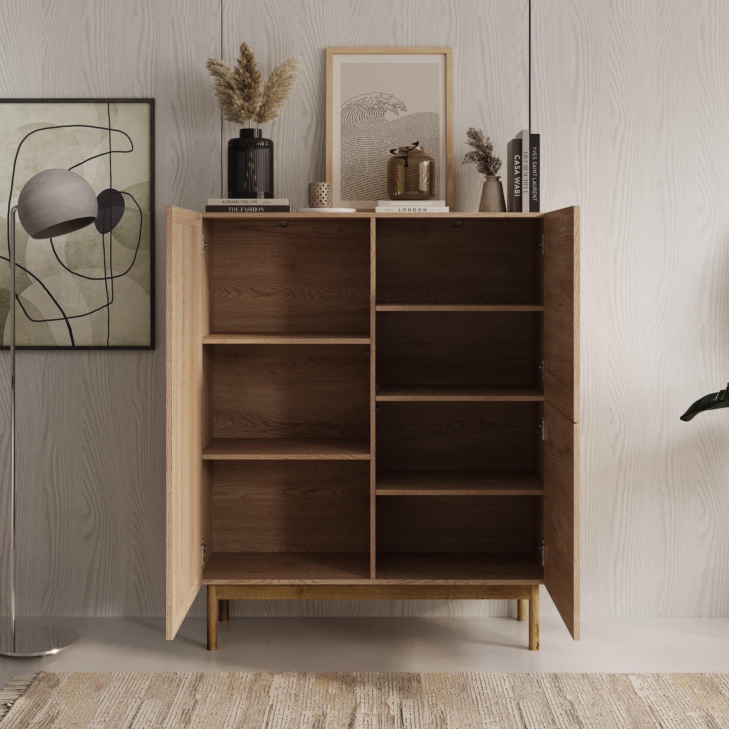 Meubella - Dressoir Storm - Eiken - 106 cm