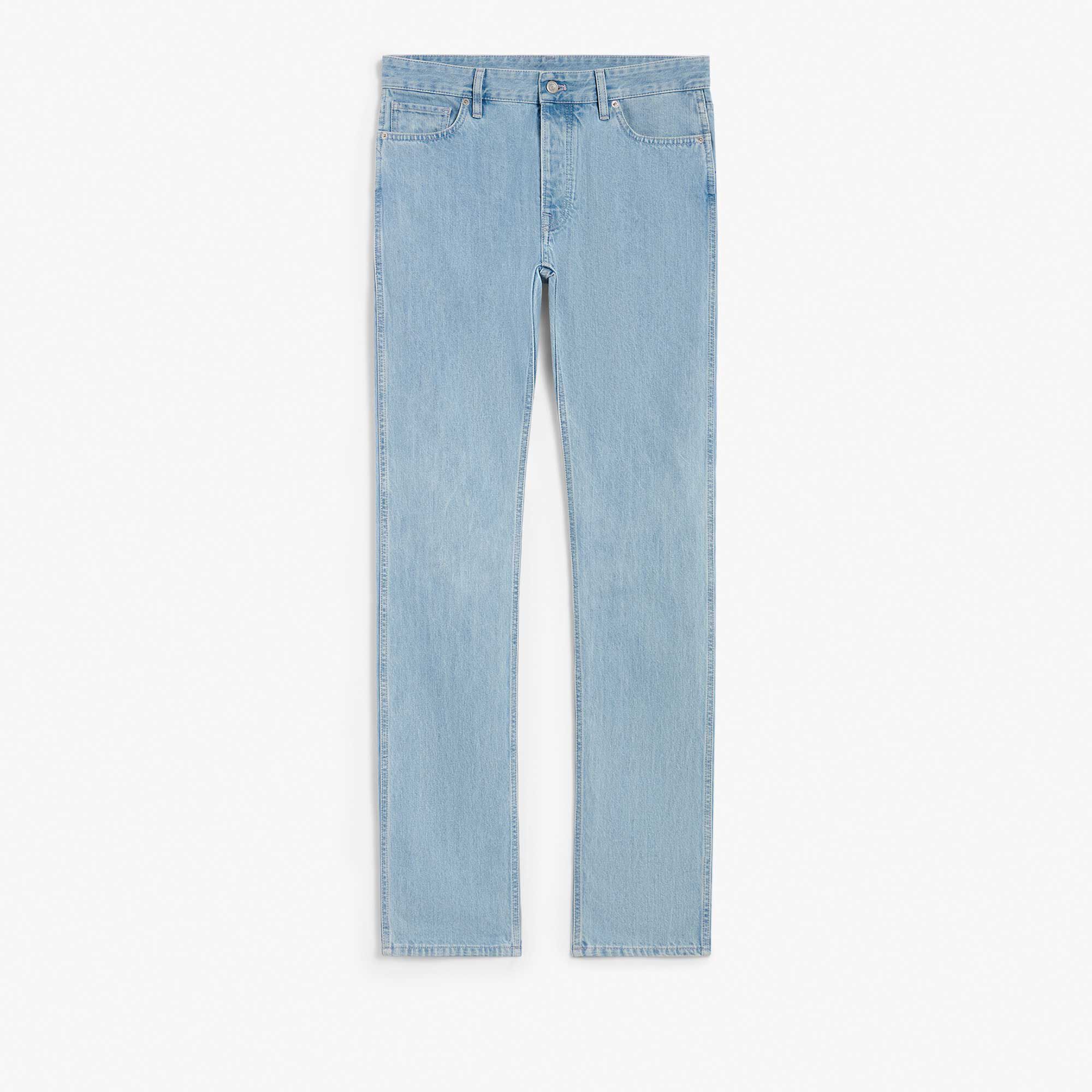 Pantalon Slim En Denim Avec Scritto