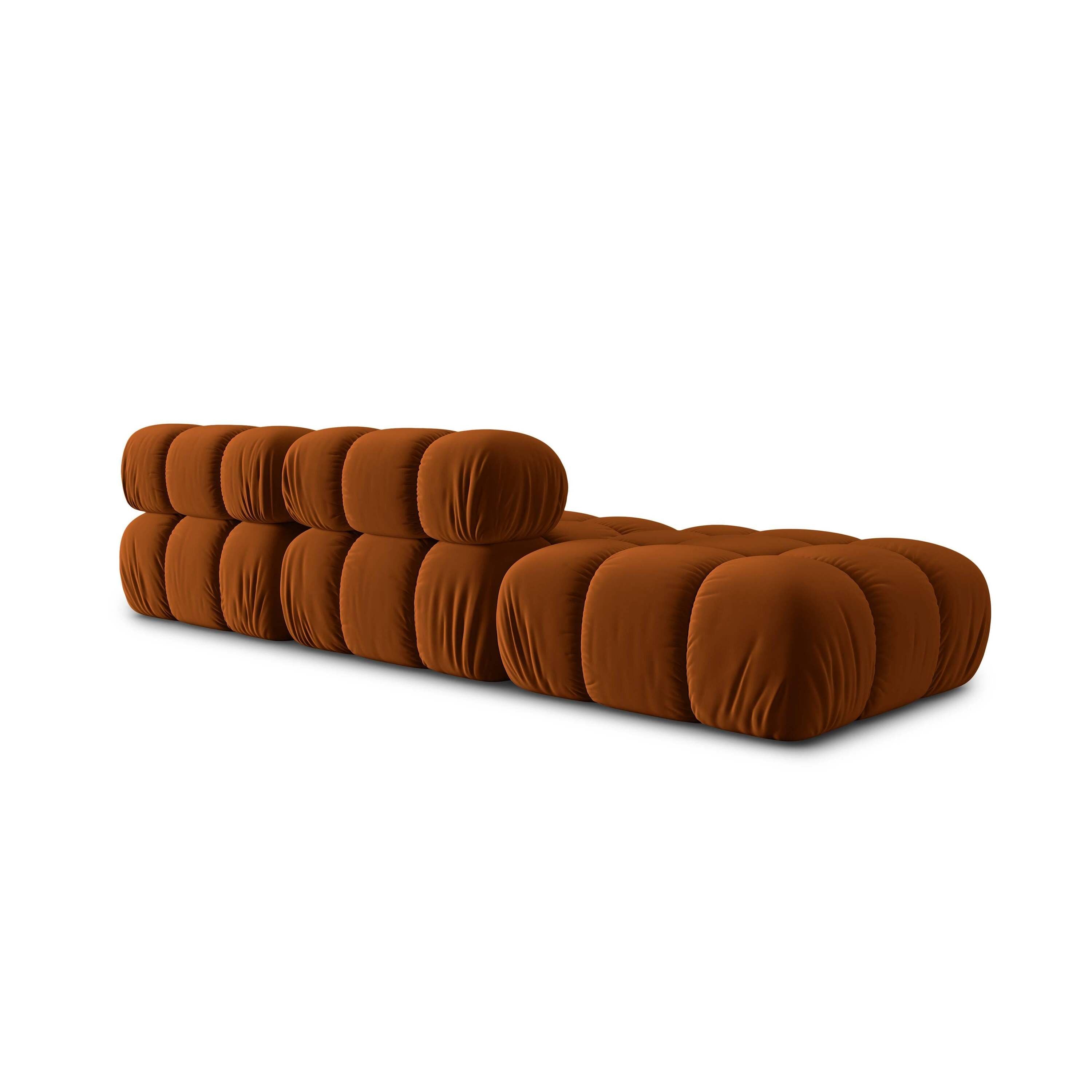 Milo Casa Tropea Modulaire 2-zitsbank Links Open met Hocker - Terracotta