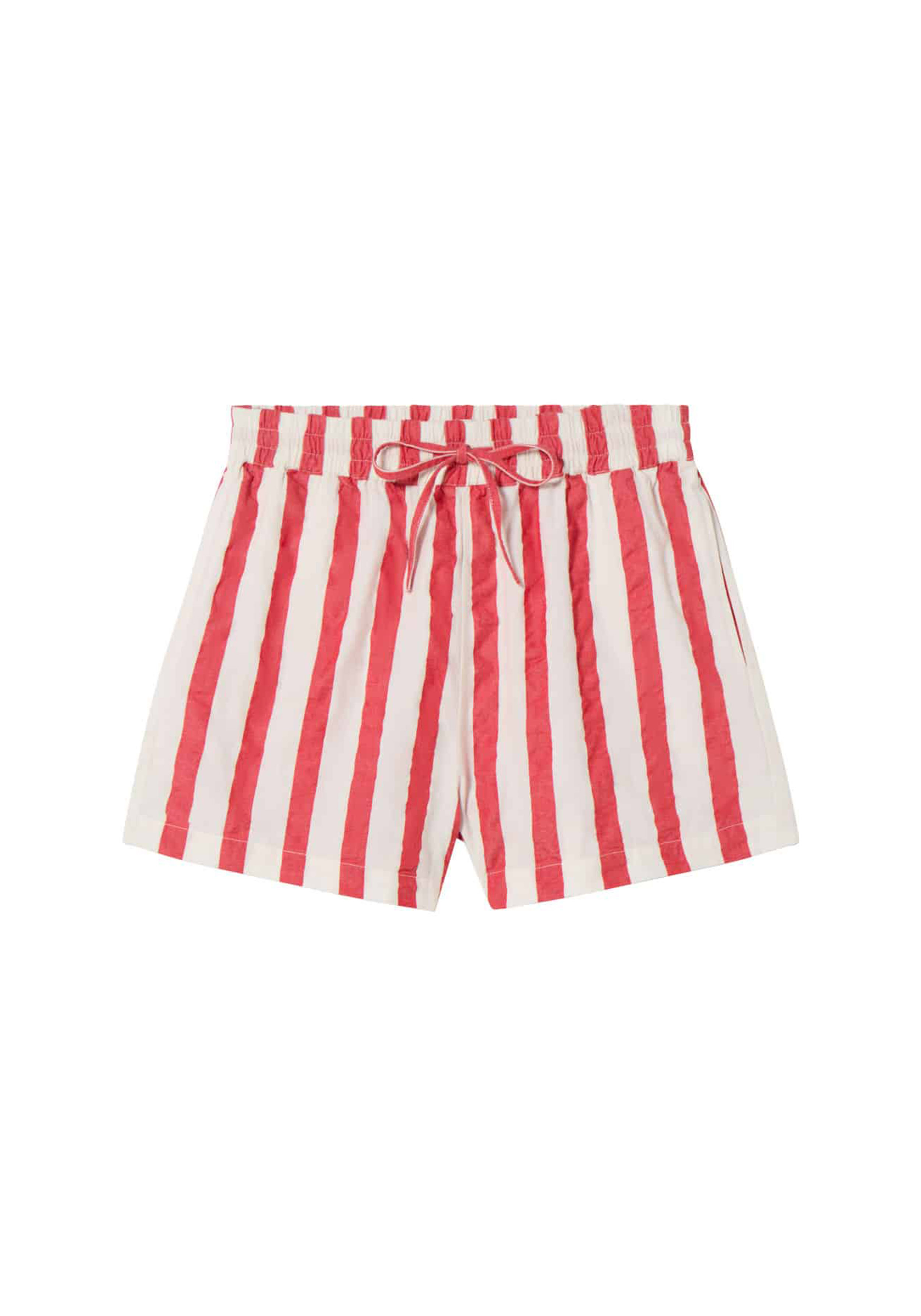 Thinking Mu Shorts Geranio Maxi Stripes Red