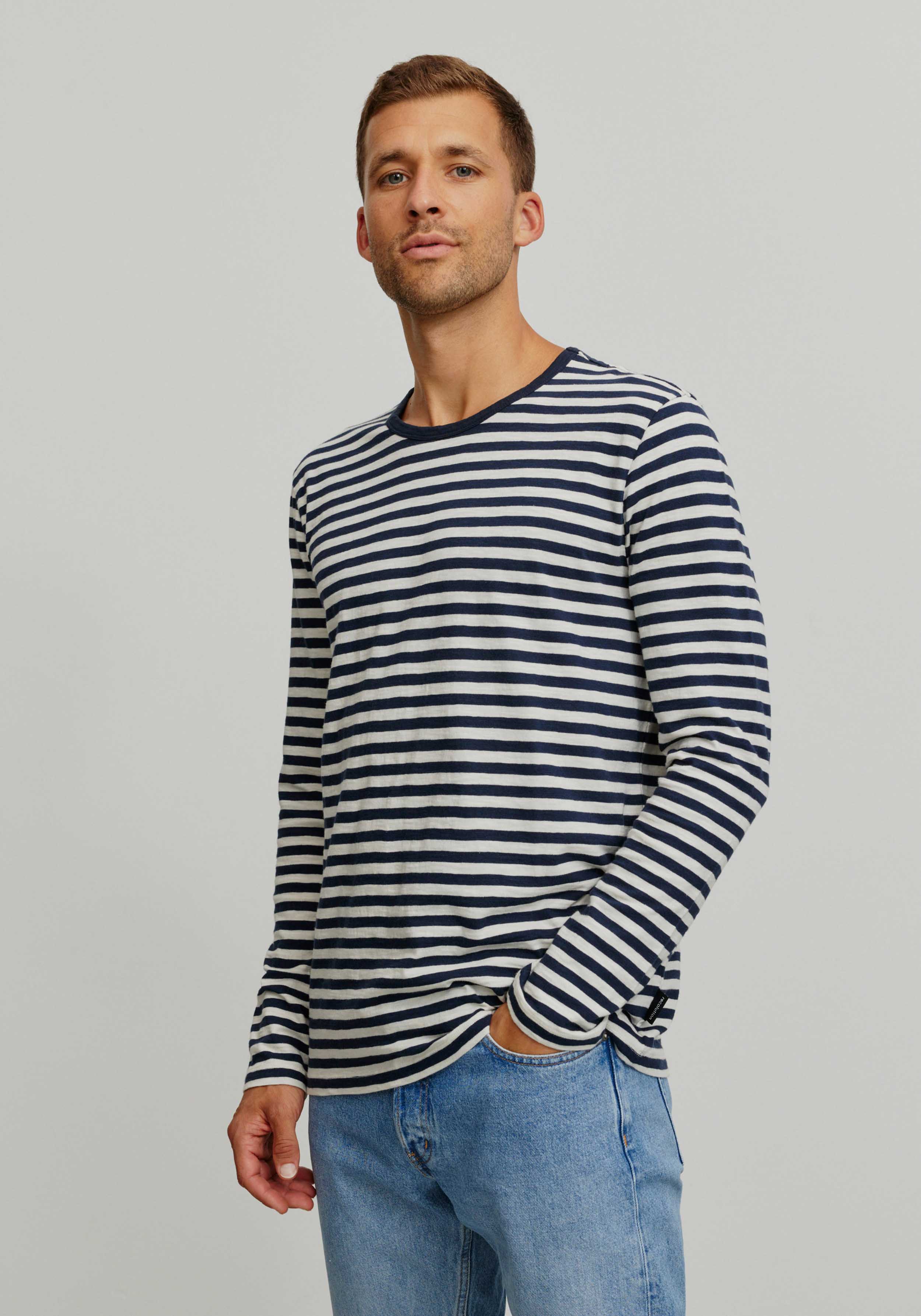 Recolution Longsleeve Maca Stripes Dark Navy