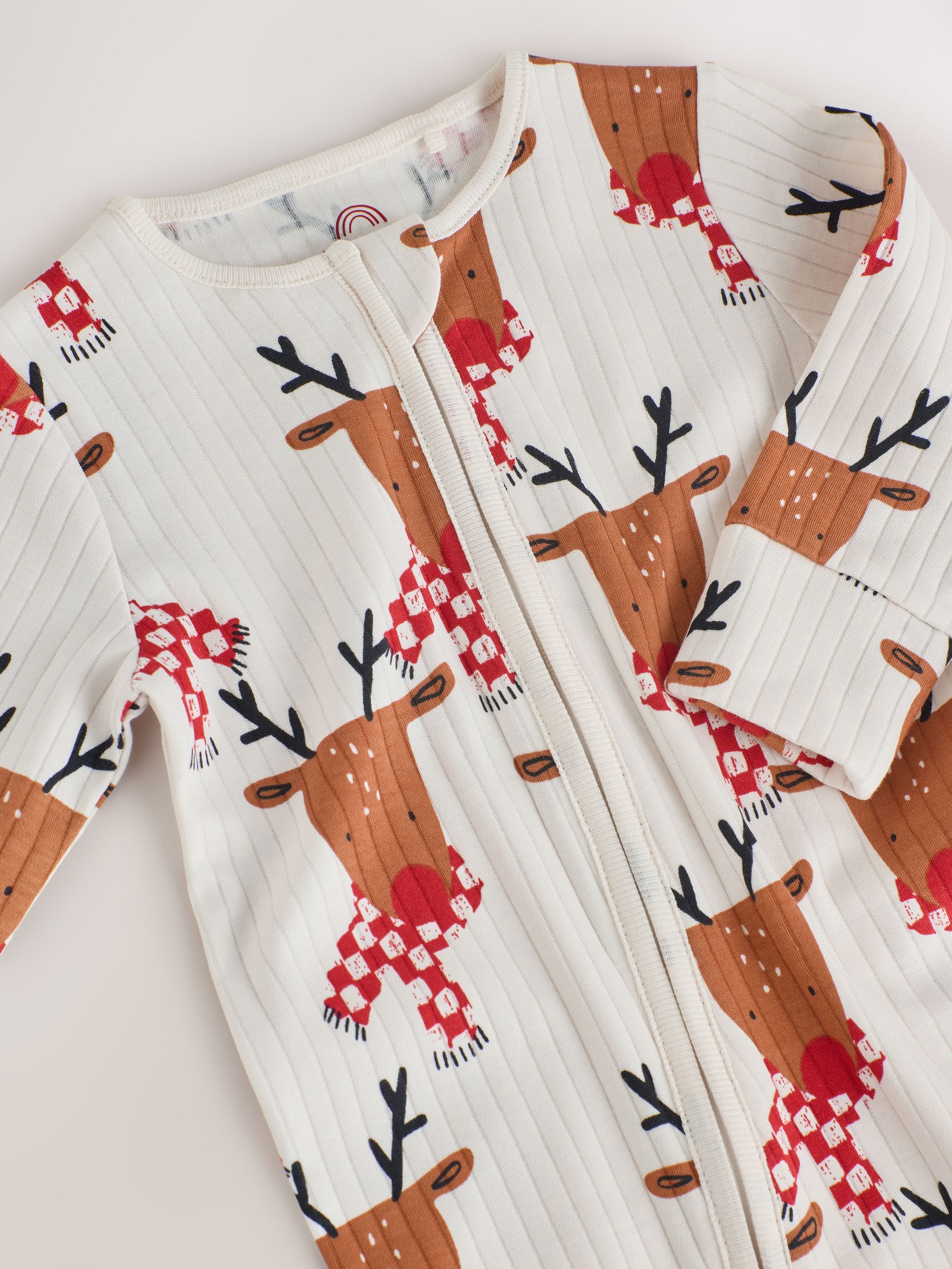Ecru - Baby Kerstmis Rendier Pyjama (0mnd-3jr)