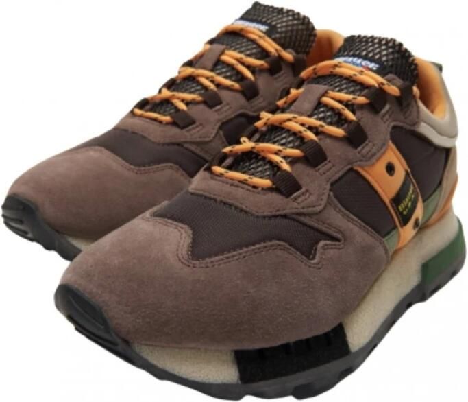 Blauer Suède en Stoffen Gymschoenen Bruin Heren
