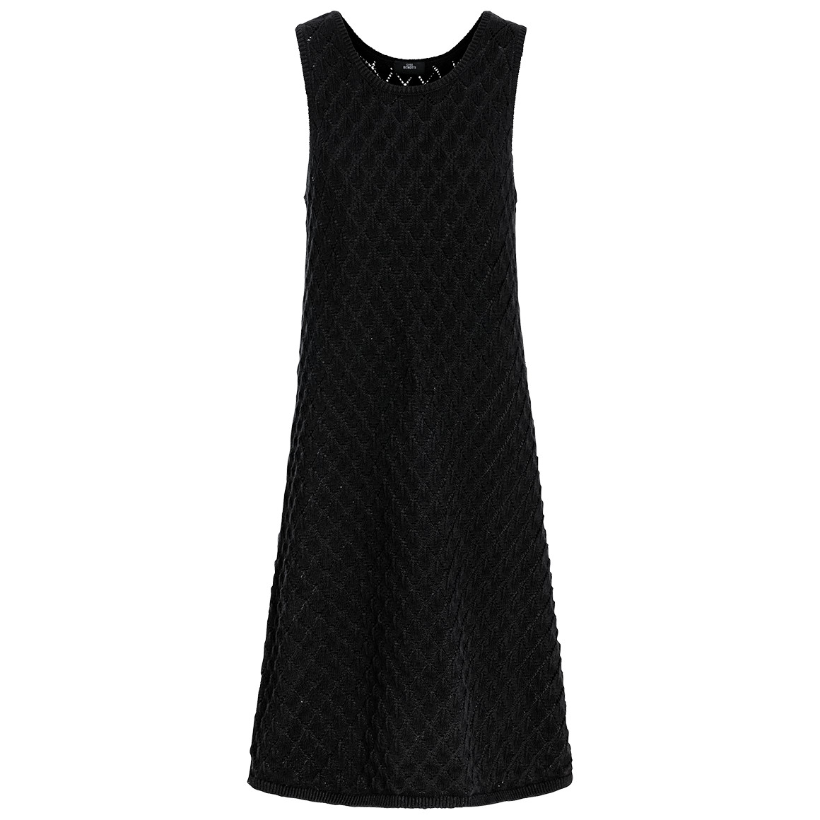 Gina Benotti Damen Häkelkleid in Unifarben schwarz