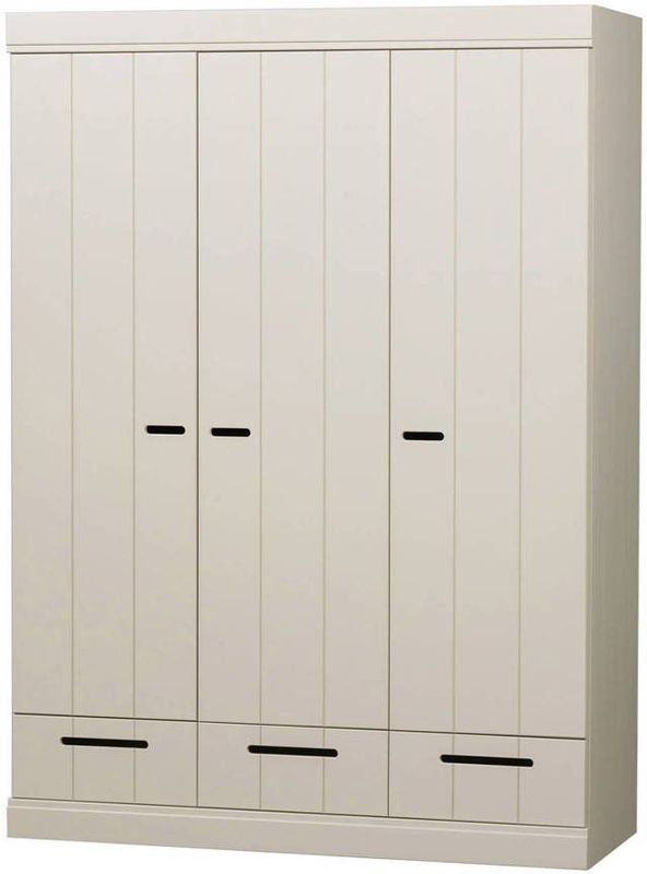 WOOOD Connect 3 deurs Kledingkast - Grenen - Dust - 195x140x53