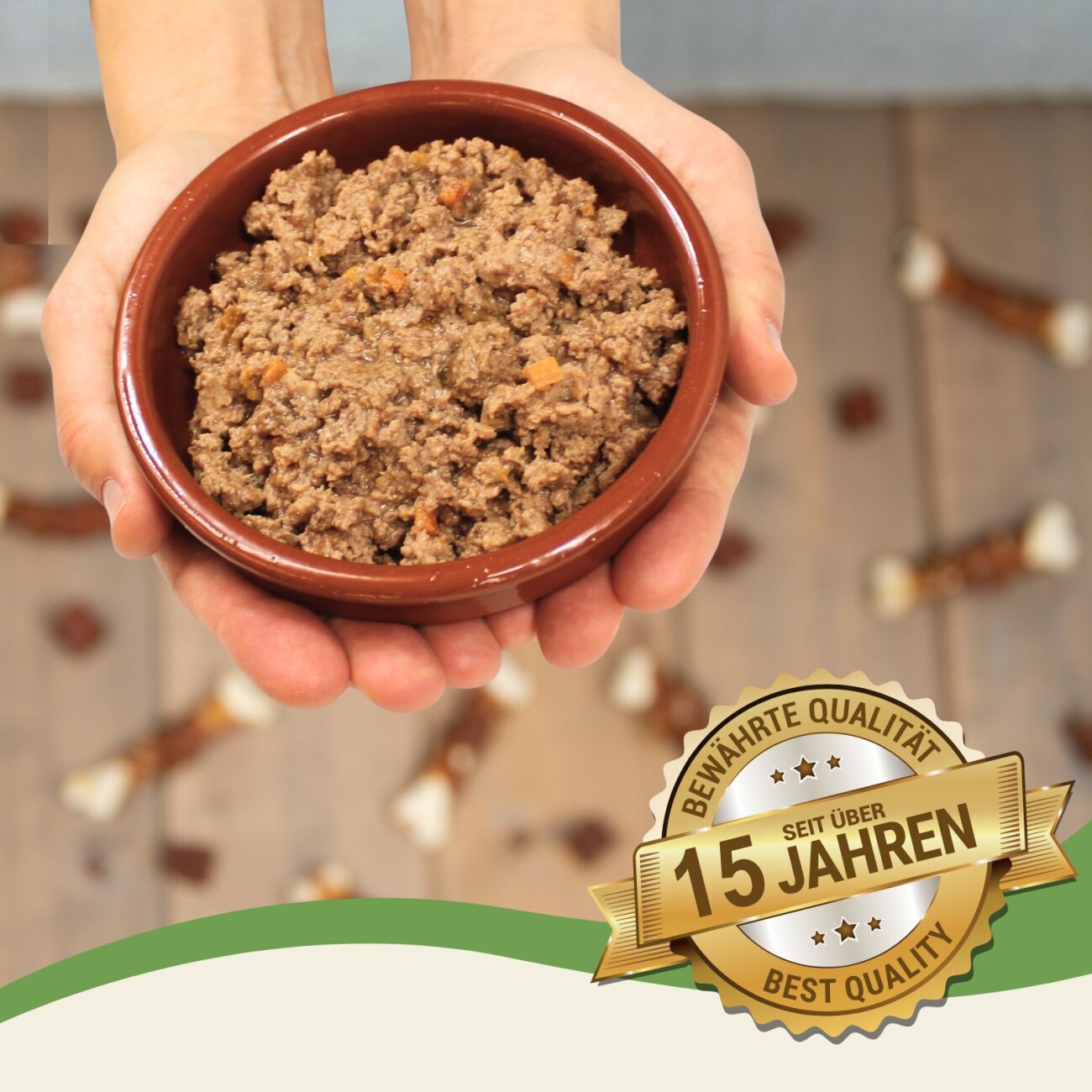 Lyra Pet Lecker.Pet Leo's Saftige Fleischmahlzeit mit Pute & Gemüse Katzenfutter Nassfutter 6x400 g