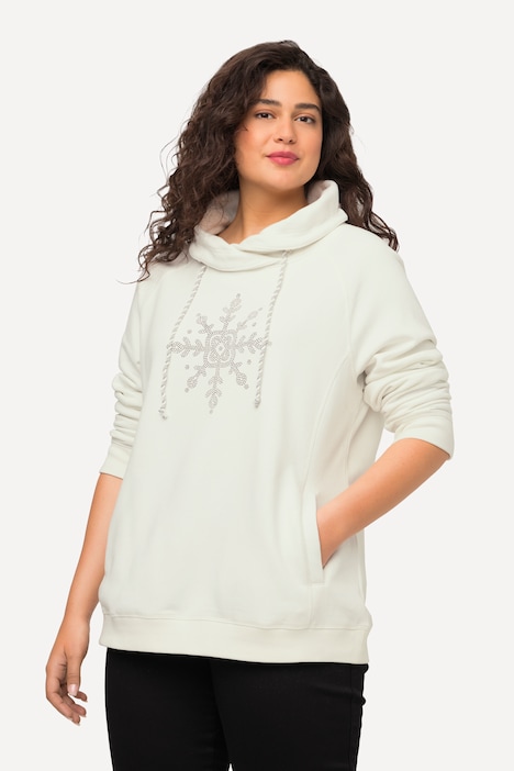 Sweatshirt, Eisstern, Stehkragen, Taschen, Langarm