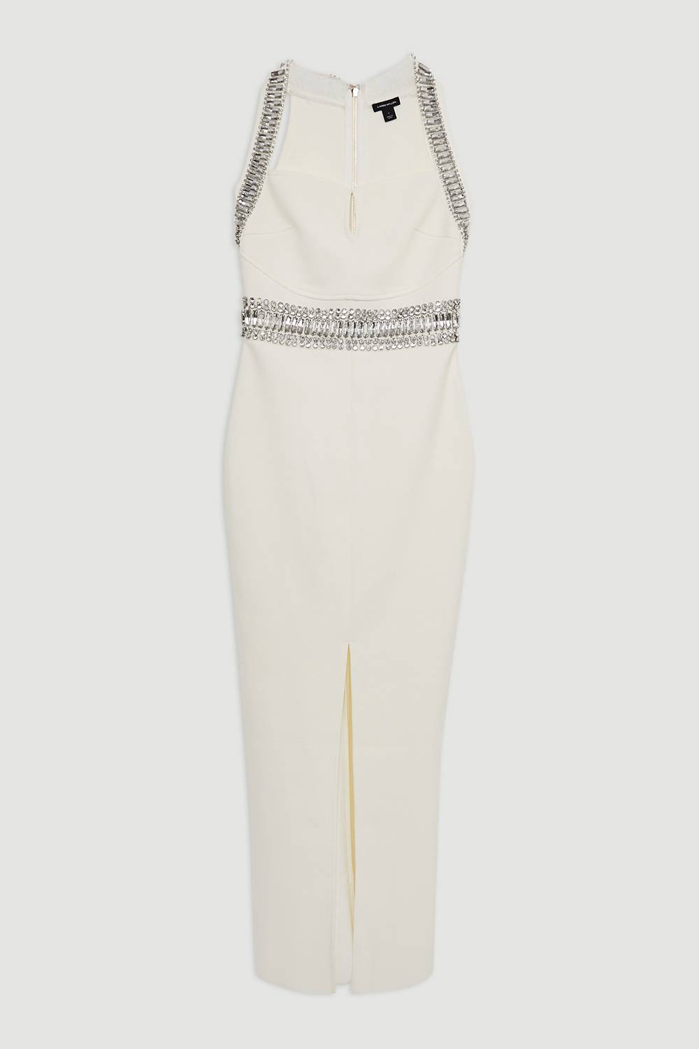 KarenMillen Robe Maxi Moulante En Maille Bandage Ornée De Cristaux Petite